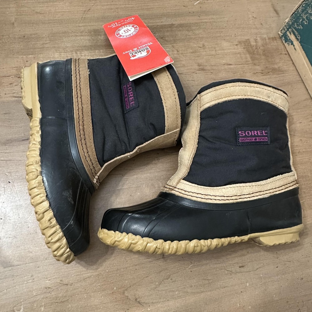 Sorel Huron II Boots Womens Size 6 Black Waterproof Winter Snow Warm Dry USA - Picture 5 of 10